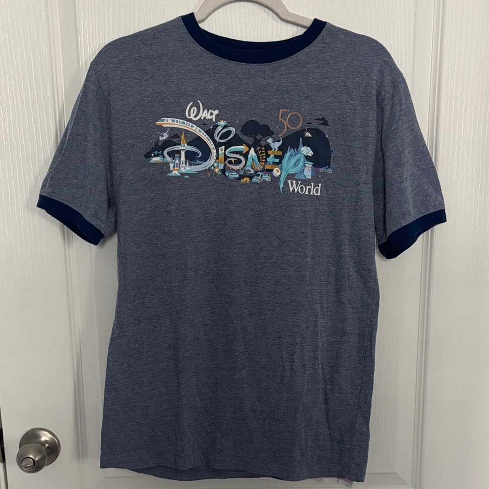 Disney 50th Men's Heather Blue Graphic Tee